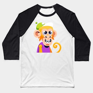 Monkey Green Hat Baseball T-Shirt